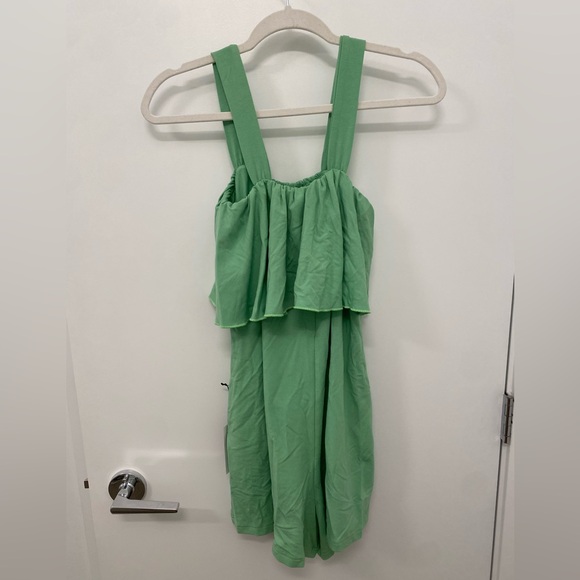 Smash n Tess Shorty Romper in Saje green, size small - Picture 2 of 4
